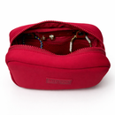 [Black Cherry] Purple travel organizer pouch from Sideline Bags featuring internal compartments.