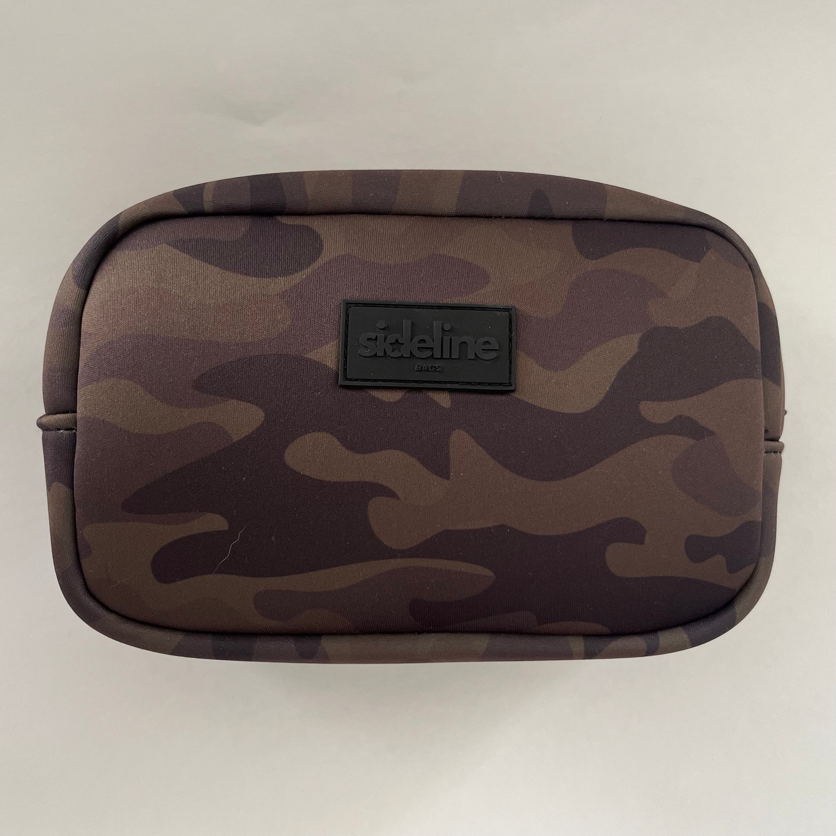 sideline bag make up bag jewelry holder camo front view